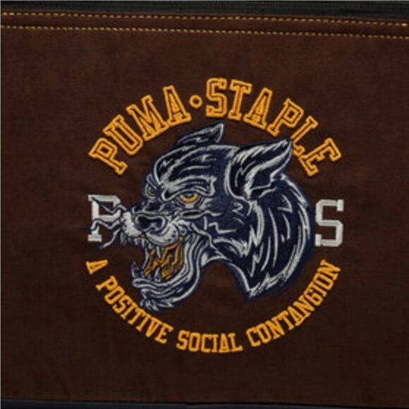 PUMA x STAPLE Messenger Bag Vintage Varsity Embroidered Duffel School Travel - Picture 11 of 11